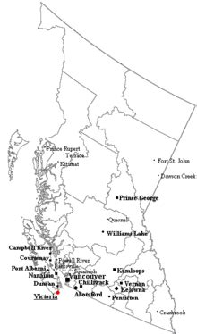 list of municipalities in british columbia.